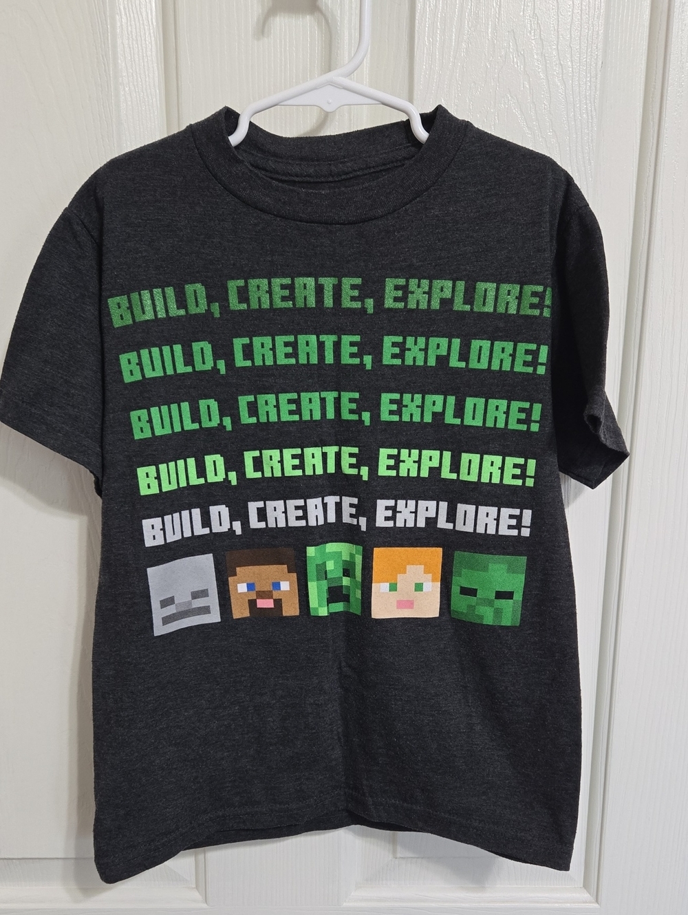 Mojang dark grey minecraft shirt